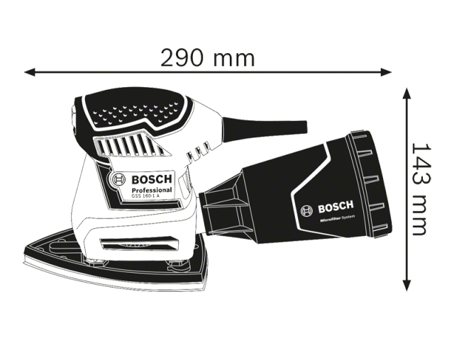 Ekscentrični brusilnik Bosch GSS 160 Multi, 06012A2300